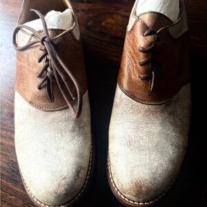 Bed Stu Two-Tone Leather Flats